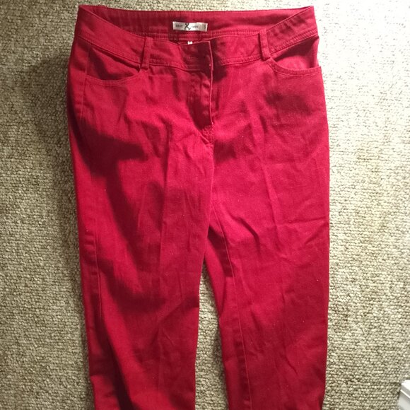 Cherry Red Mid Calf Capri - Picture 1 of 1
